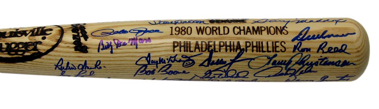 1980 Phillies Team-Signed (30) Louisville Slugger Baseball Bat PSA/DNA 193955