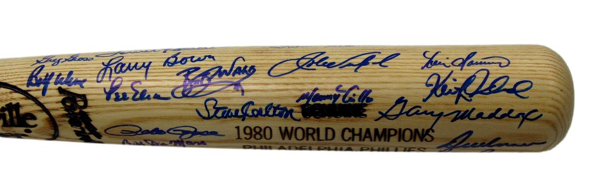 1980 Phillies Team-Signed (30) Louisville Slugger Baseball Bat PSA/DNA 193955