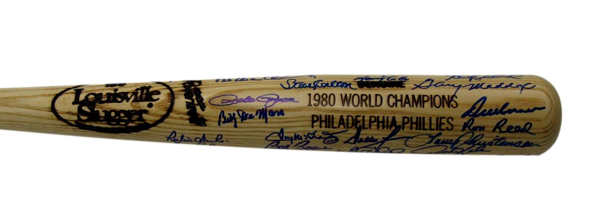 1980 Phillies Team-Signed (30) Louisville Slugger Baseball Bat PSA/DNA 193955