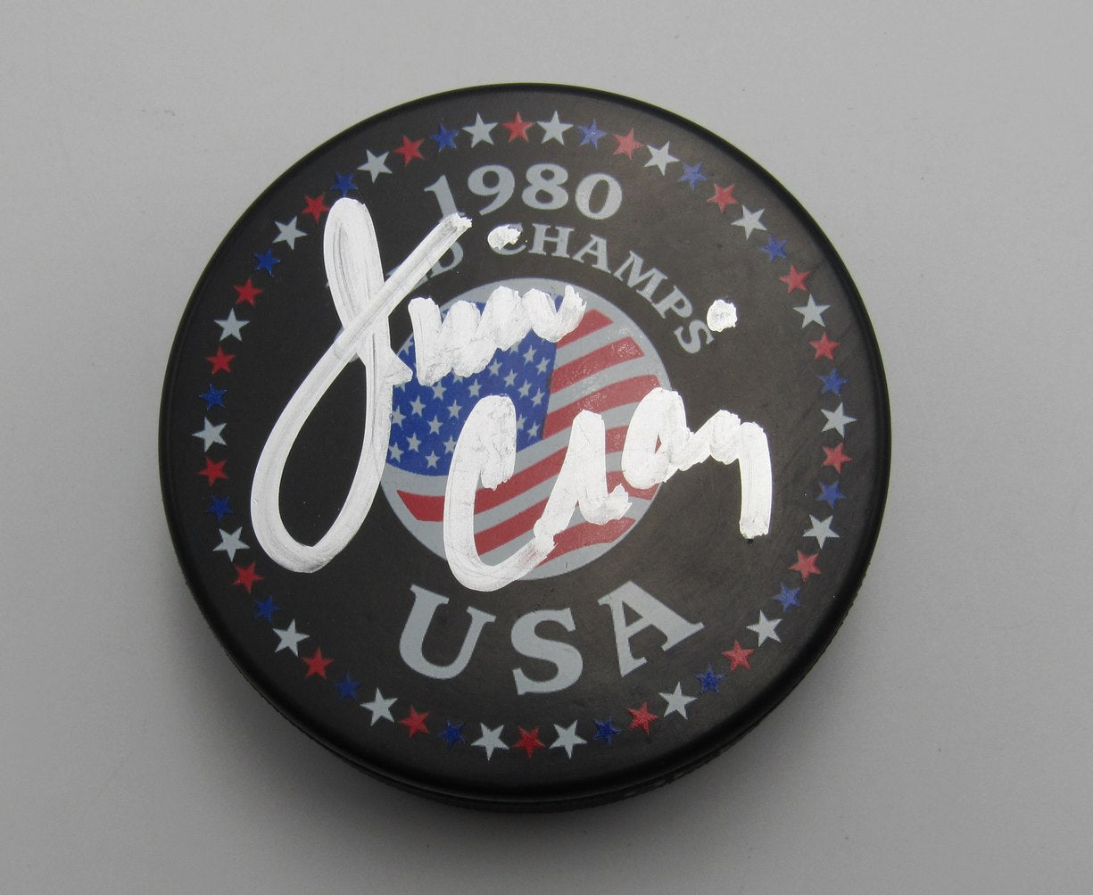 Jim Craig Signed/Auto Hockey Puck 1980 Gold Champs Miracle on Ice PSA/DNA 193966