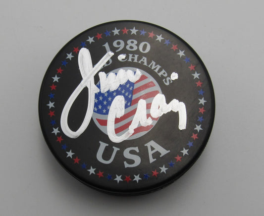 Jim Craig Signed/Auto Hockey Puck 1980 Gold Champs Miracle on Ice PSA/DNA 193966