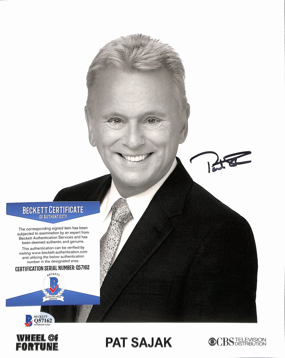 Pat Sajak Signed/Autographed 8x10 Photo "Wheel of Fortune" Beckett 193765