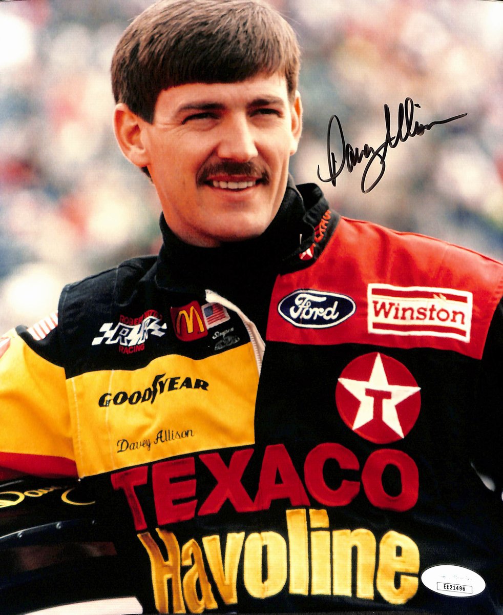 Davey Allison Signed/Autographed 8x10 Photo NASCAR Race Driver JSA 193775