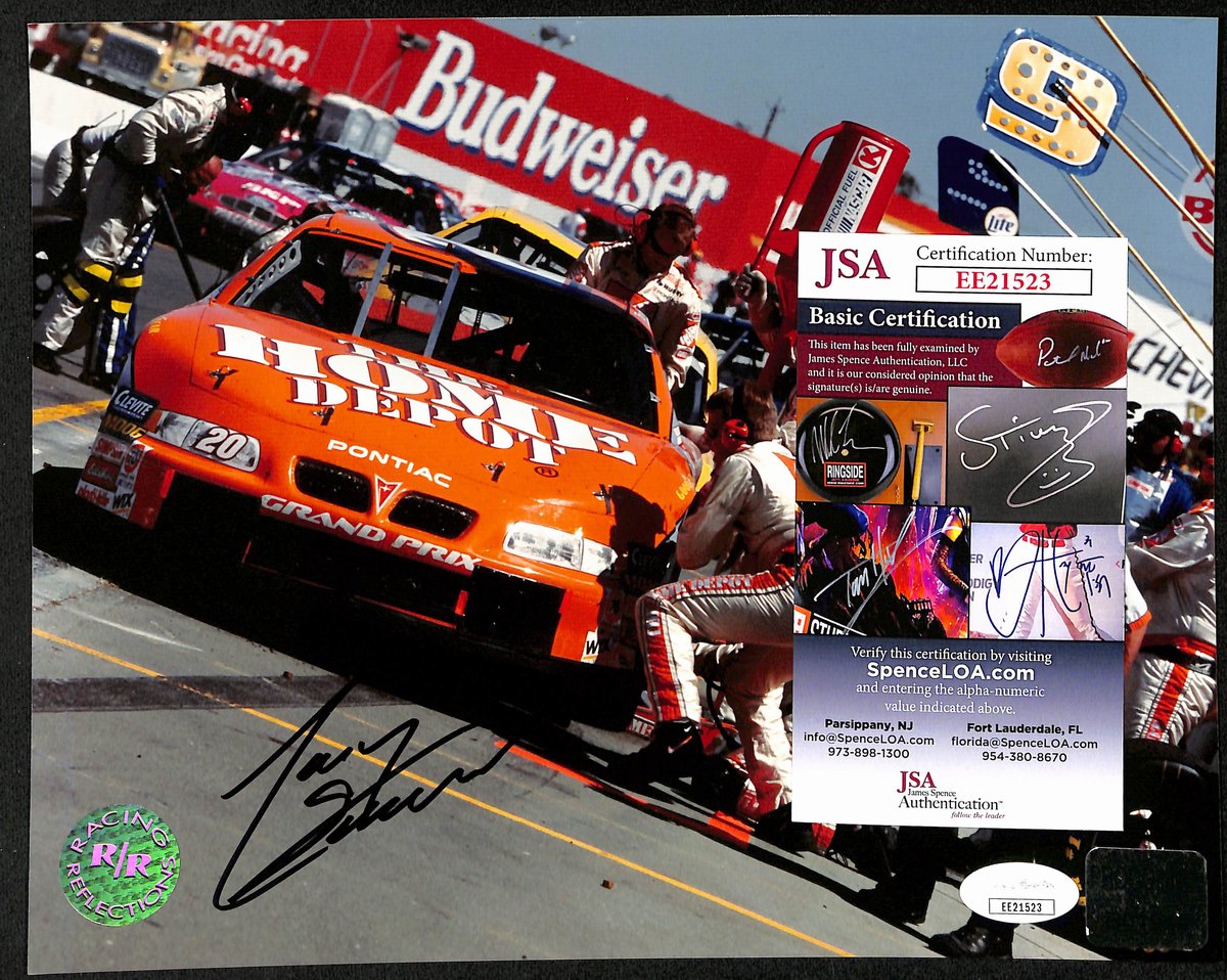 Tony Stewart Signed/Autographed 8x10 Photo NASCAR Race Driver JSA 193778