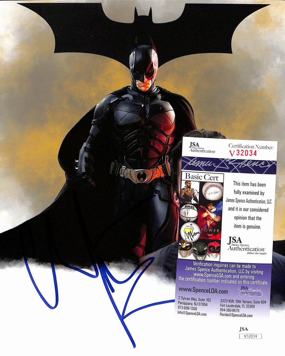 Christian Bale Signed/Autographed 8x10 Photo "Batman" JSA 193712