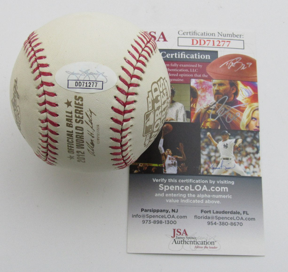 Anibal Sanchez Signed/Autographed 2012 WS Baseball Detroit Tigers JSA 194346