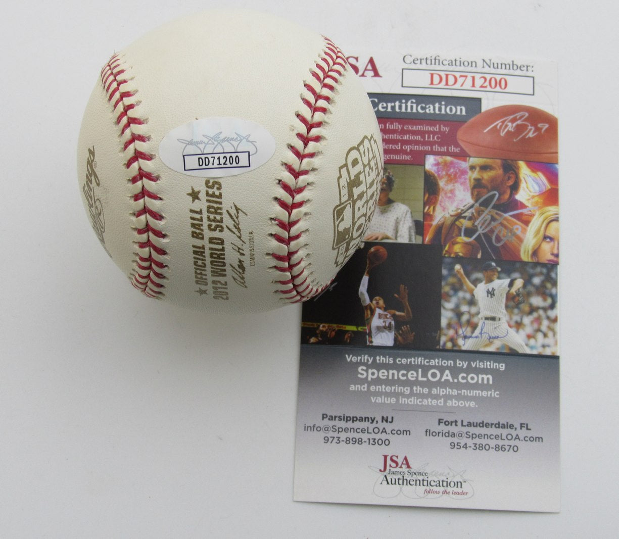 Jose Valverde Signed/Autographed 2012 WS Baseball Detroit Tigers JSA 194349