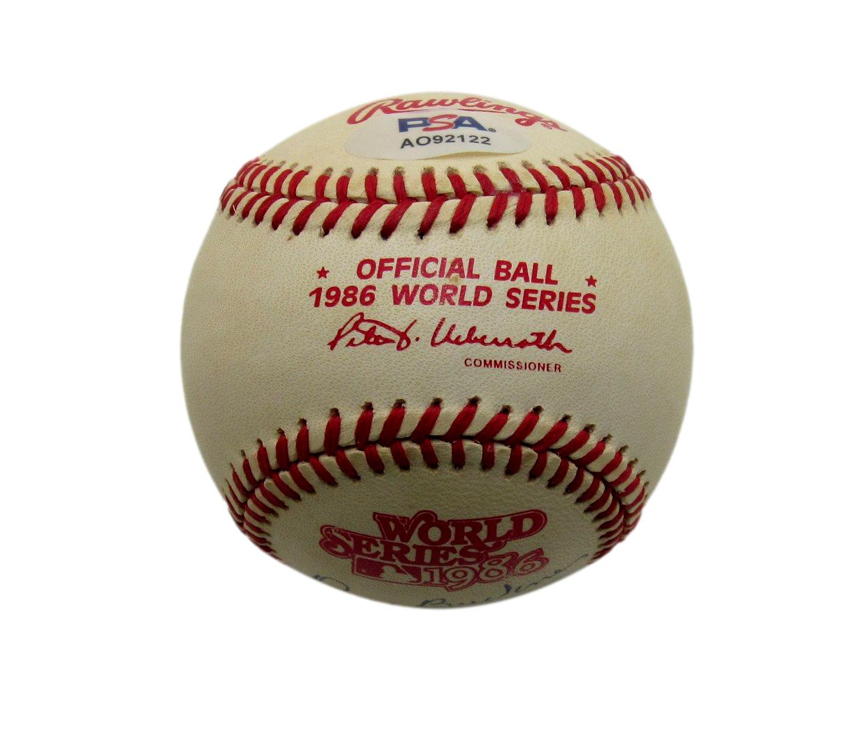 Bill Buckner/Mookie Wilson Dual-Signed/Auto 1986 WS Baseball PSA/DNA 194385