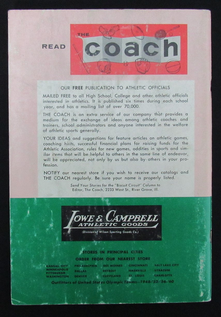 1962 Lowe & Campbell Spring & Summer Athletic Equipment Catalog NO. 202 193491