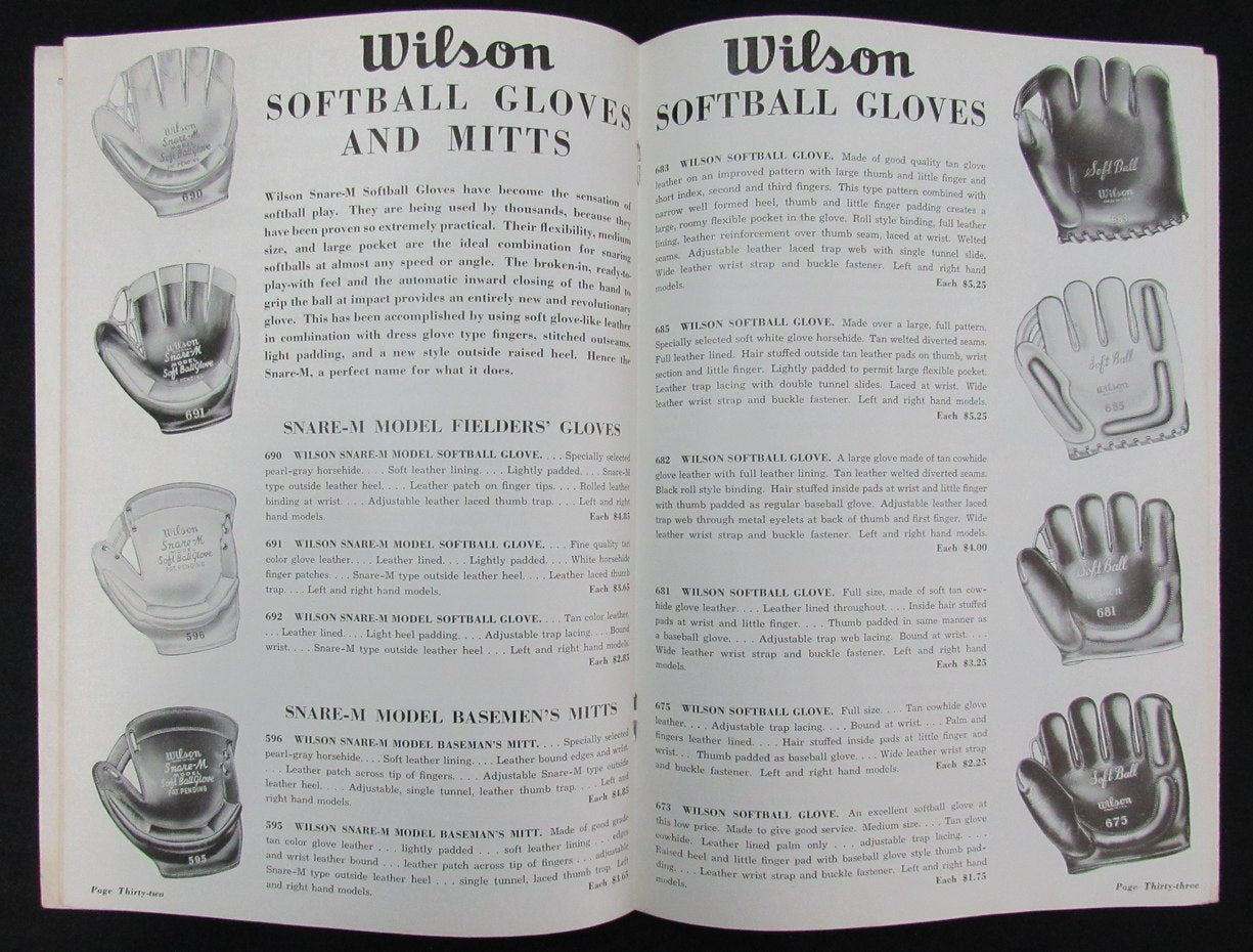 1941 Wilson Spring & Summer Sports Equipment Catalog 193500