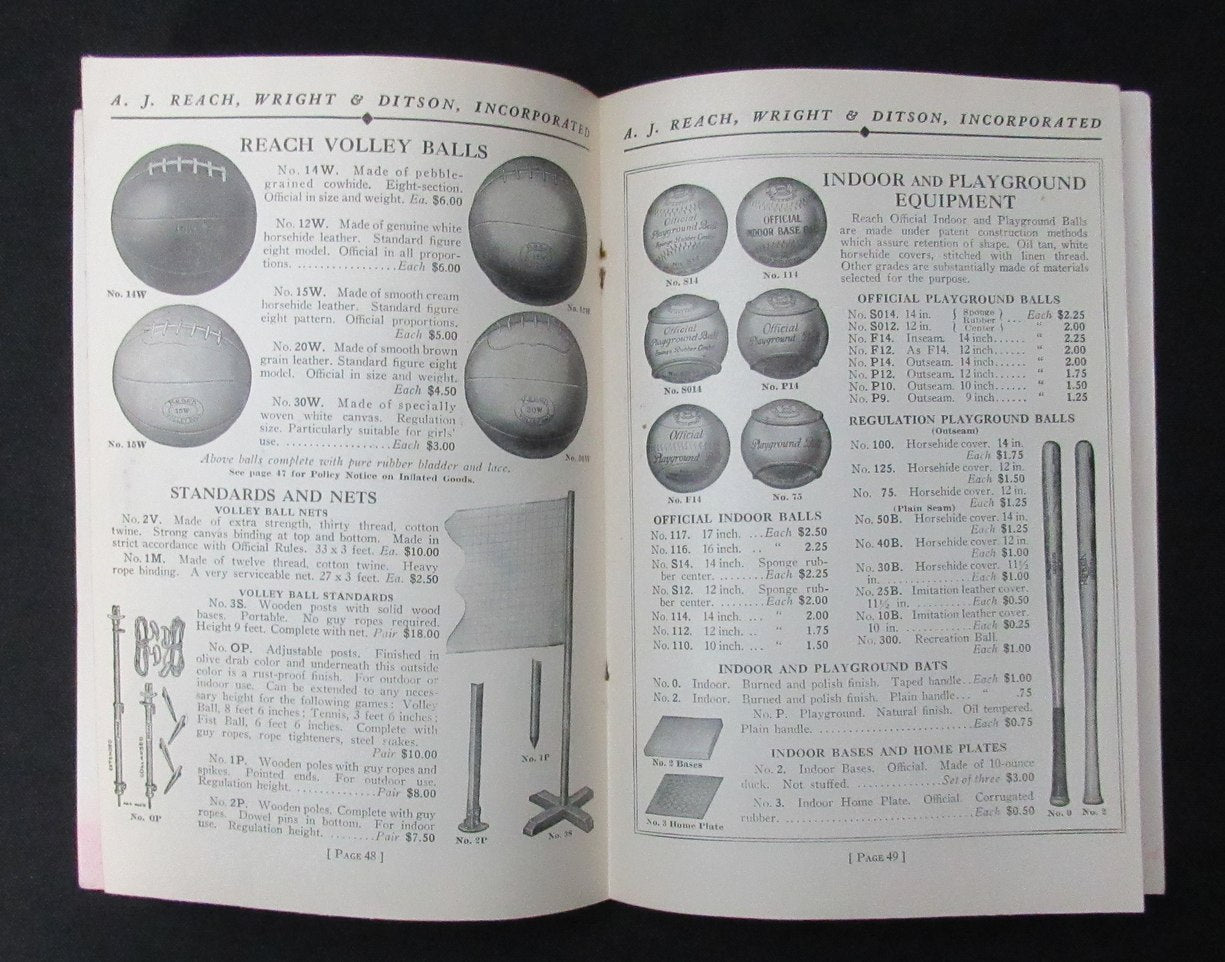 1929 Reach, Wright, & Ditson Fall and Winter Athletic Equipment Catalog 193854