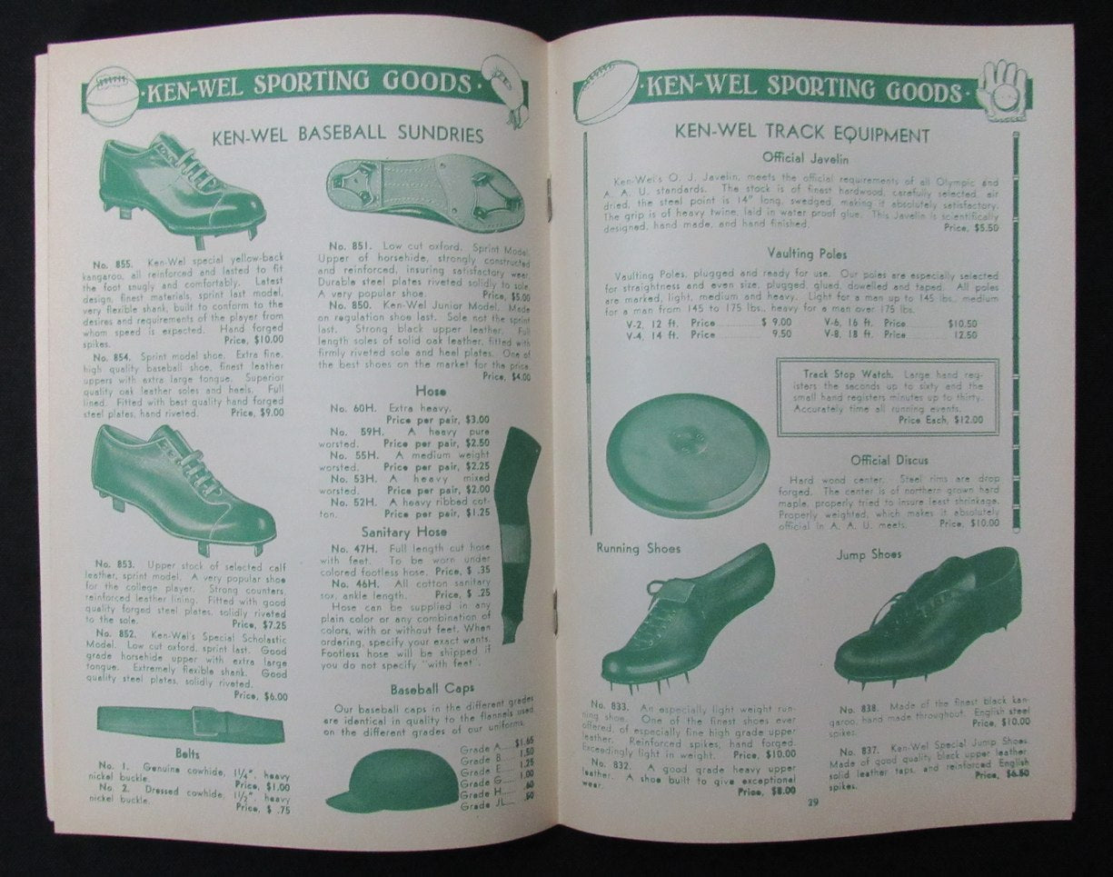 1931 Ken-Wel Sporting Goods Spring and Summer Athletic Goods Catalog 193856