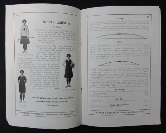1926 Dudley Summer Sports Equipment Catalog 193857