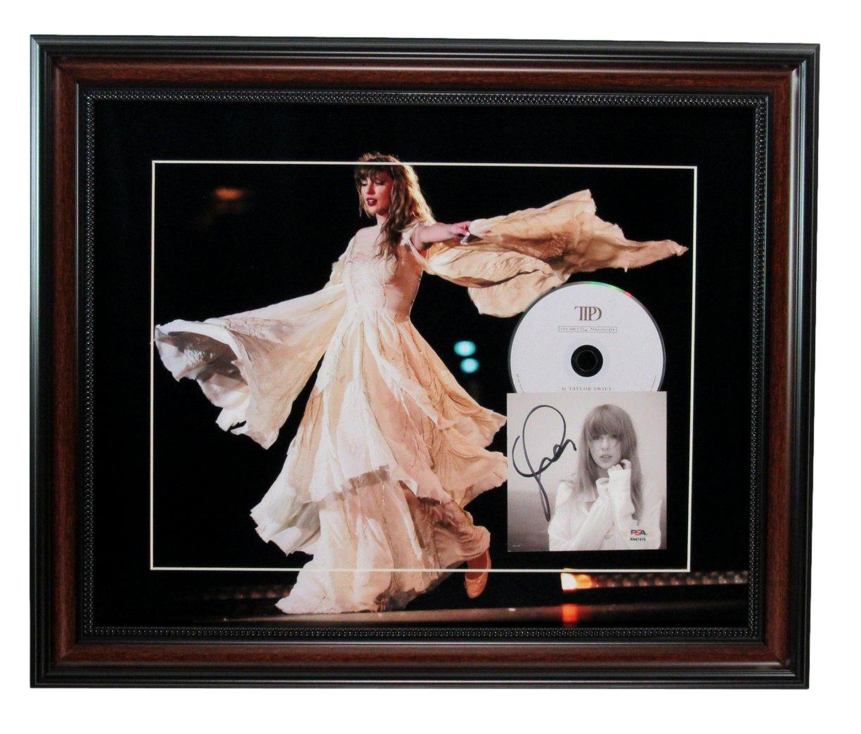Taylor Swift Signed "Tortured Poets Department" Photo Collage Framed PSA 193999