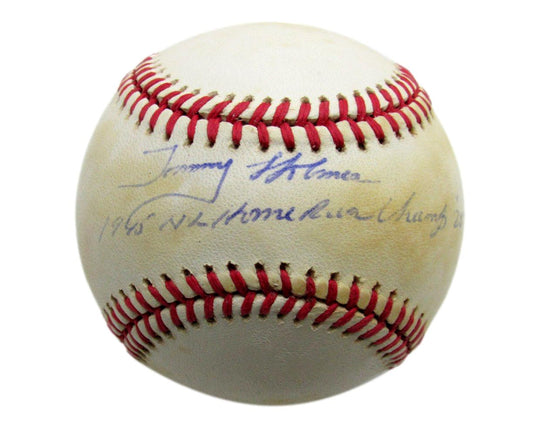 Tommy Holmes Signed/Inscribed ONL Baseball Boston Braves PSA/DNA 194414