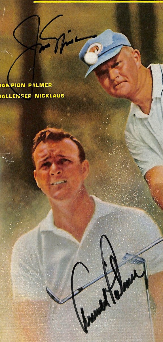 Jack Nicklaus/Arnold Palmer Dual-Signed 1965 SI Magazine Cover Page JSA 194954