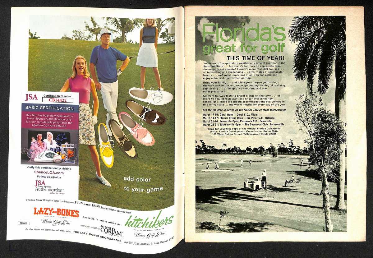 Arnold Palmer Signed/Autographed March 1968 Golf Digest Magazine JSA 194958