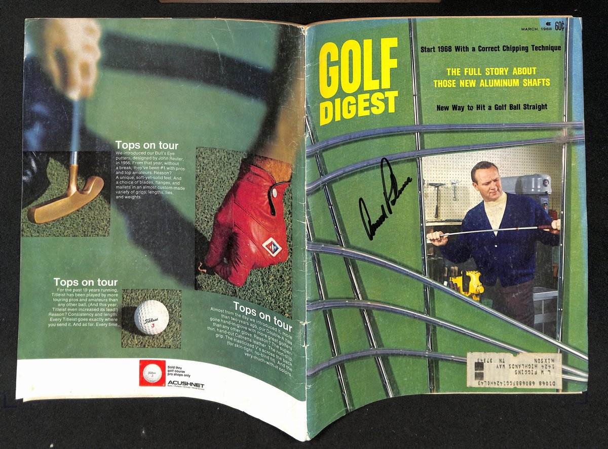 Arnold Palmer Signed/Autographed March 1968 Golf Digest Magazine JSA 194958