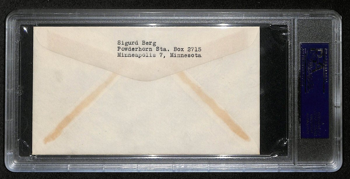 Carl Hubbell HOF Signed/Auto 1954 FDC Envelope New York Giants PSA/DNA 193788