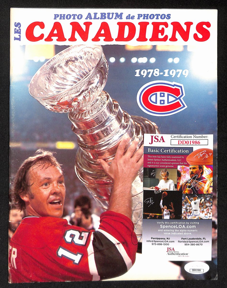 Yvan Cournoyer Signed 1978-79 Montreal Canadiens Media Guide Yearbook JSA 194942