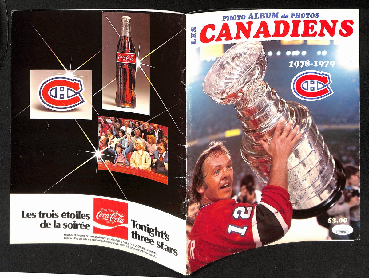 Yvan Cournoyer Signed 1978-79 Montreal Canadiens Media Guide Yearbook JSA 194942