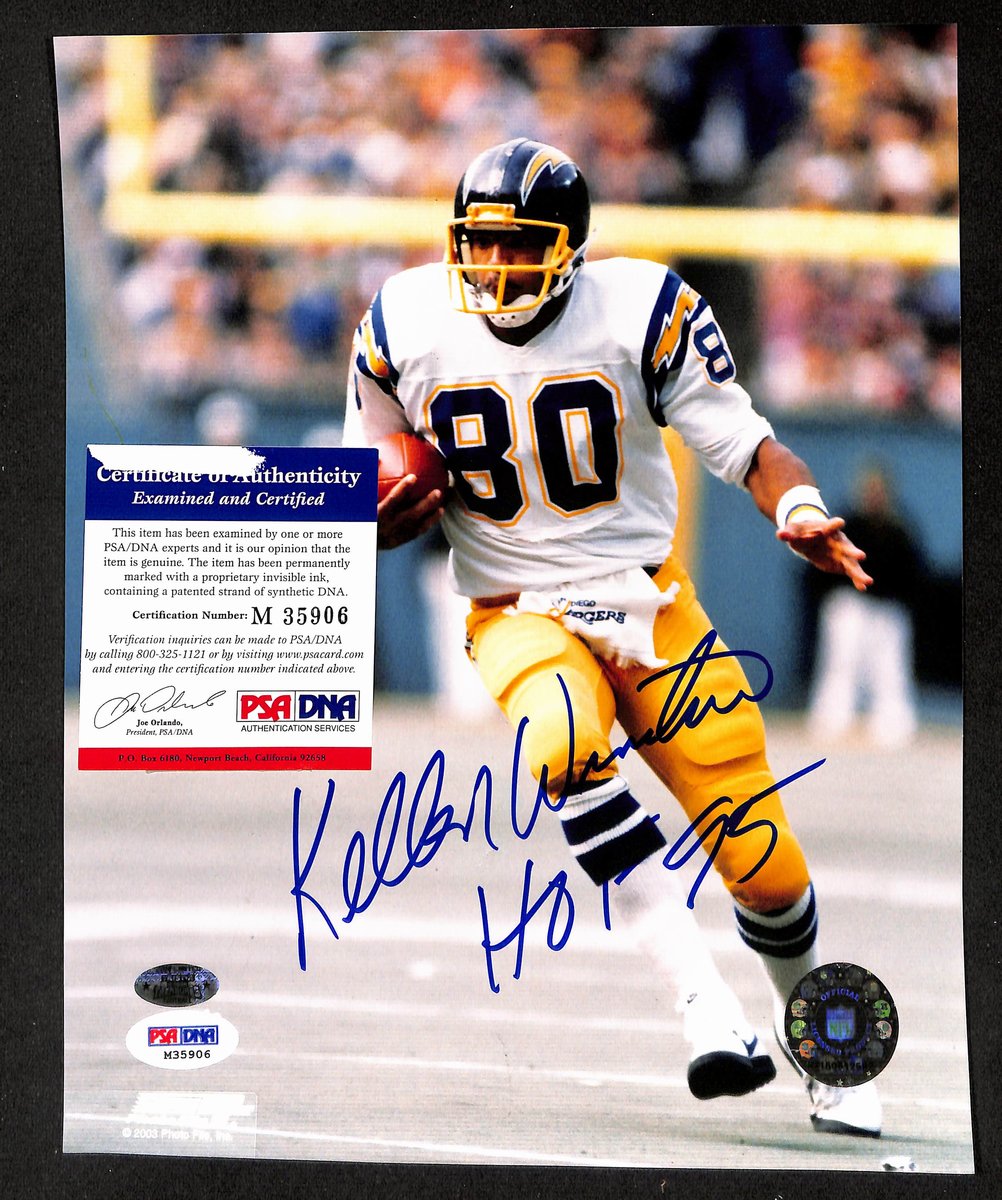 Kellen Winslow San Diego Chargers HOF Signed/Autograph 8x10 Photo PSA/DNA 194944