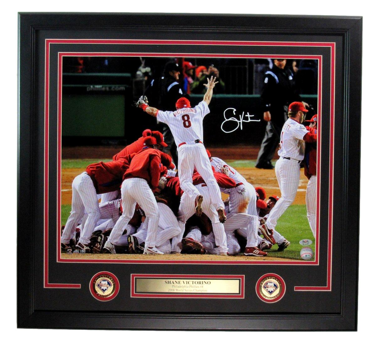Shane Victorino Signed/Autographed 16x20 Photo Phillies Framed PSA/DNA 195529