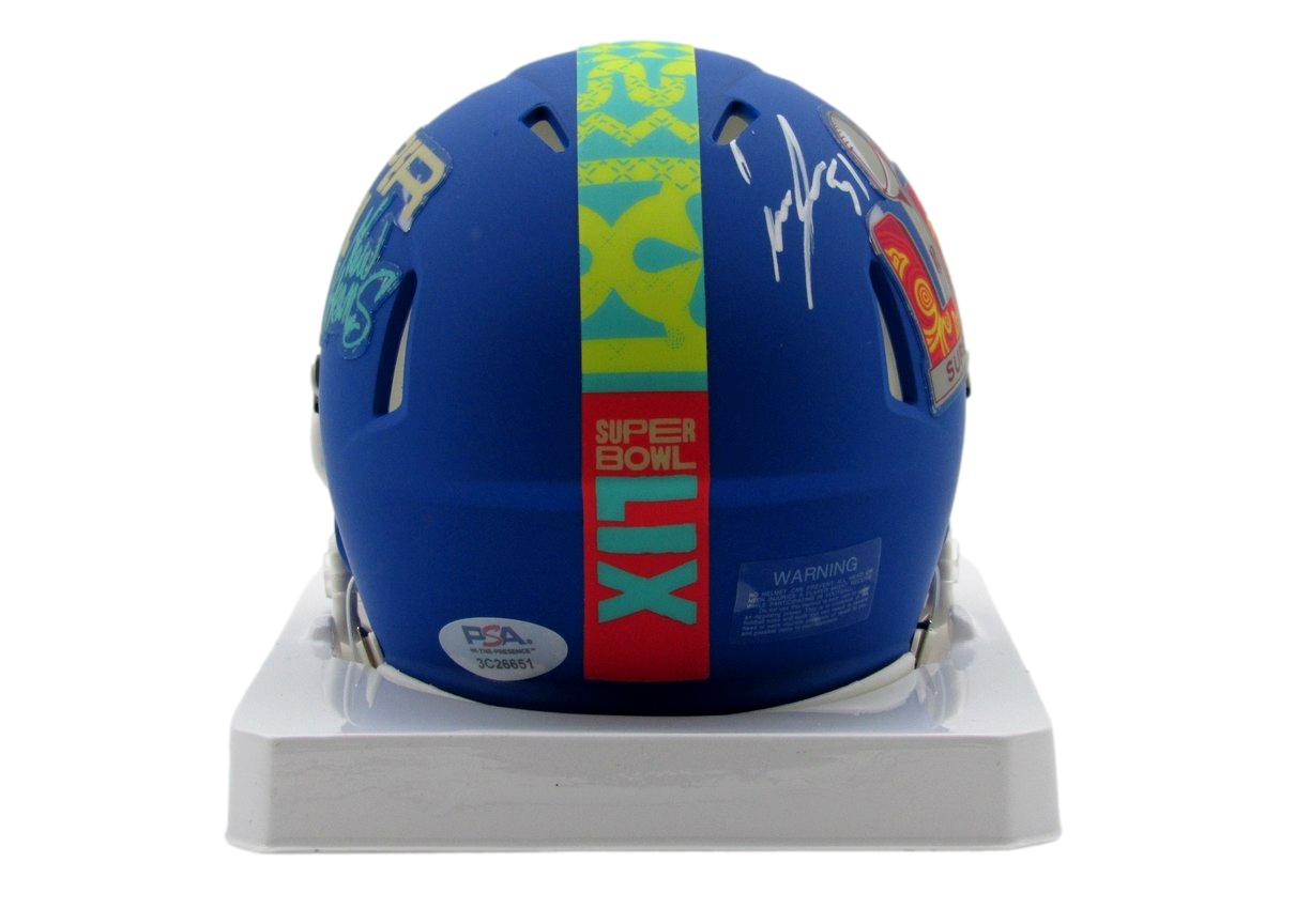 Cam Jurgens Signed/Autographed Blue Super Bowl LIX Mini Helmet Eagles PSA 192746