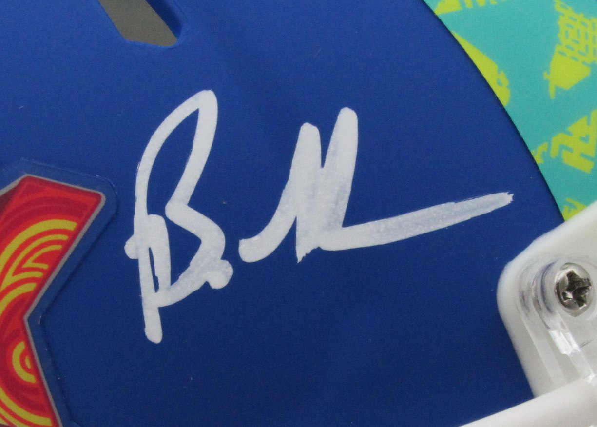 Brandon Graham Signed/Auto Blue Super Bowl LIX Mini Helmet Eagles BAS 192751