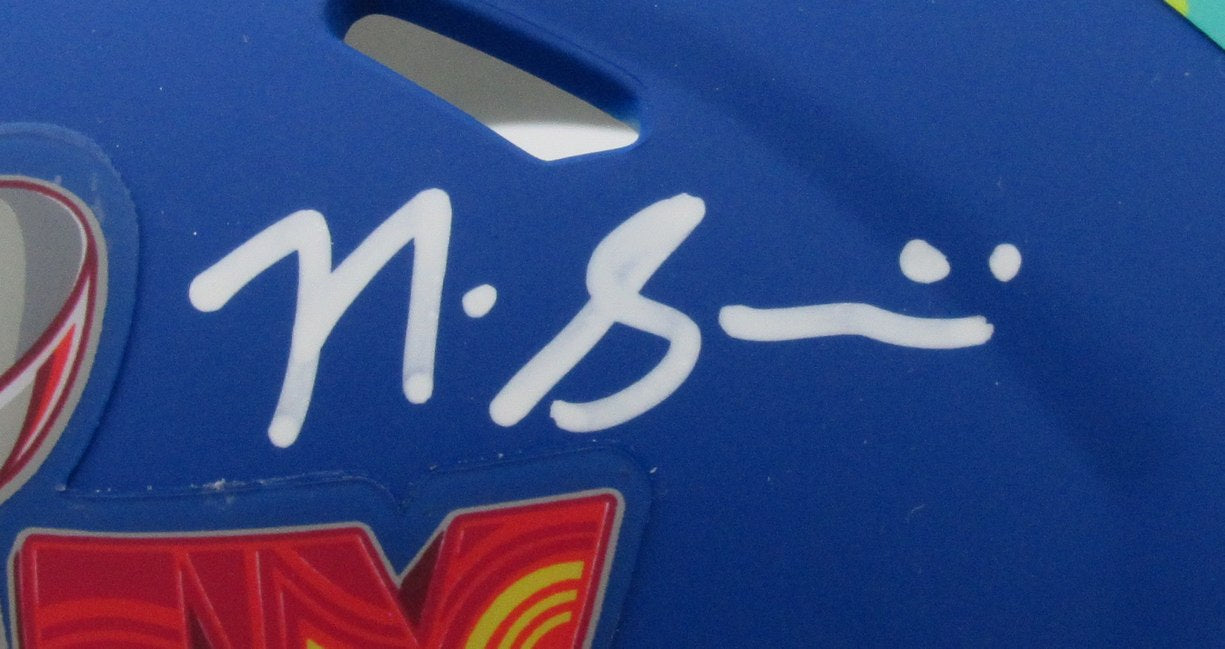 Nick Siriani Signed/Auto Blue Super Bowl LIX Mini Helmet Eagles BAS 192752