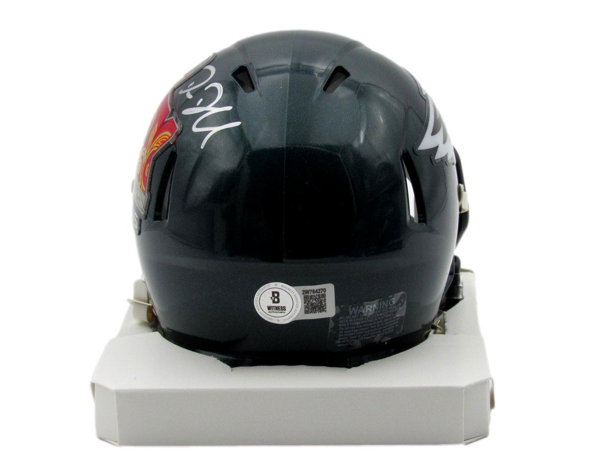 Big Dom Disandro Signed Super Bowl LIX Champions Mini Helmet Eagles BAS 192755