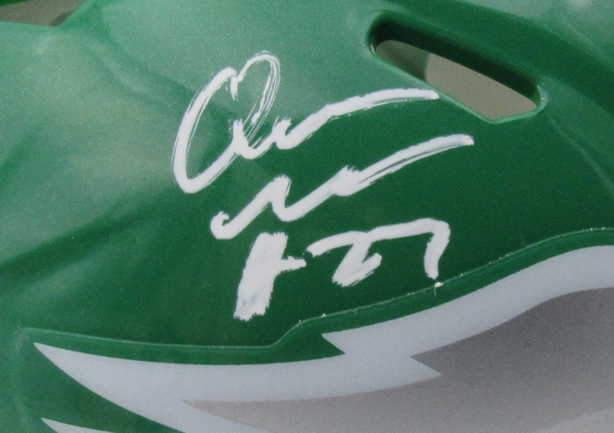 Quinyon Mitchell Signed/Autographed Kelly-Green Mini Helmet Eagles PSA 192756