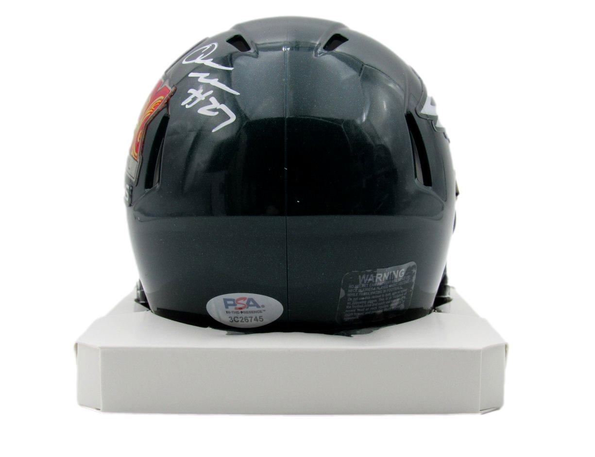 Quinyon Mitchell Signed Super Bowl LIX Champions Mini Helmet Eagles PSA 192758