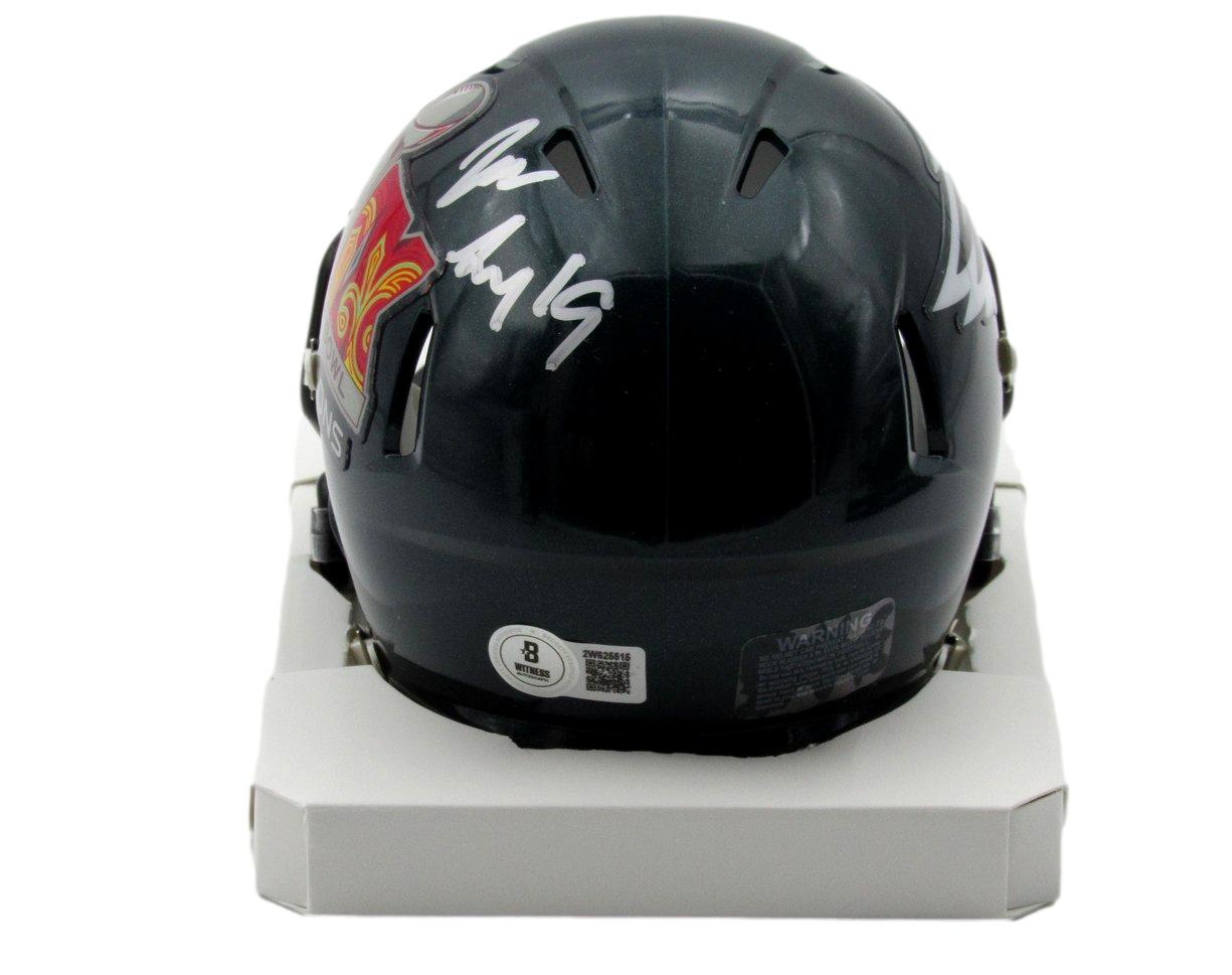 Josh Sweat Signed/Auto Super Bowl LIX Champions Mini Helmet Eagles BAS 192760