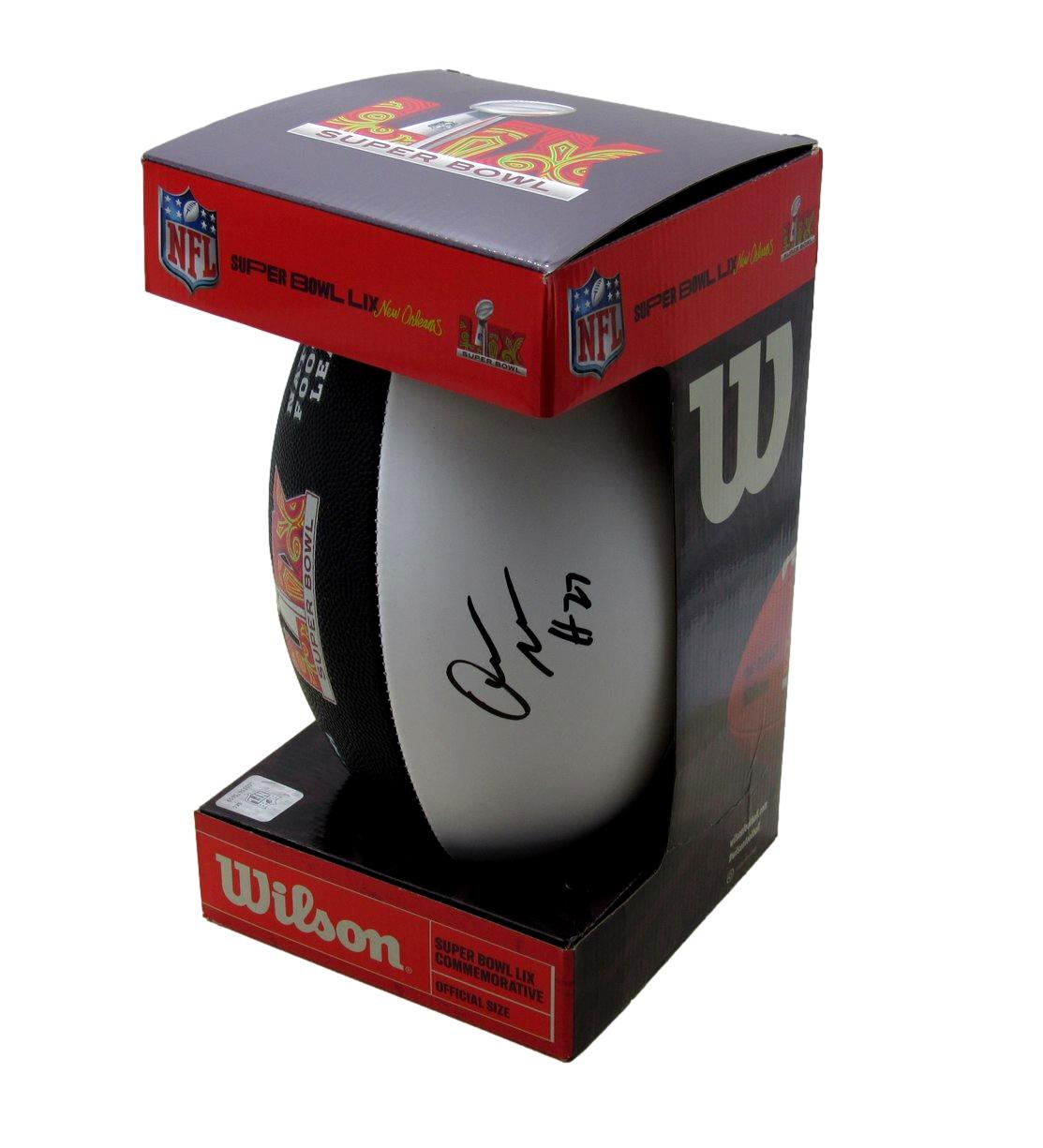 Quinyon Mitchell Signed/Auto Super Bowl LIX Logo Football Eagles PSA 193557
