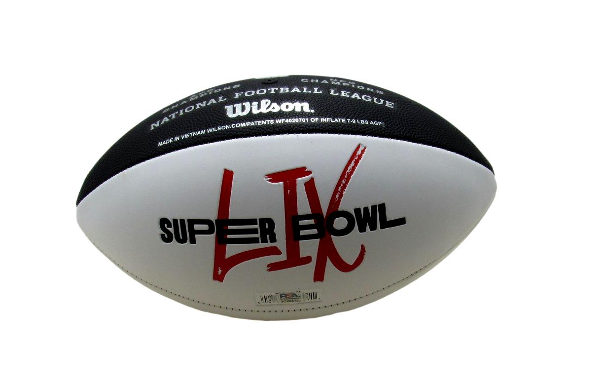 Nakobe Dean Signed/Auto Super Bowl LIX Logo Football Eagles PSA/DNA 193565
