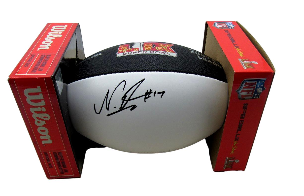 Nakobe Dean Signed/Auto Super Bowl LIX Logo Football Eagles PSA/DNA 193565