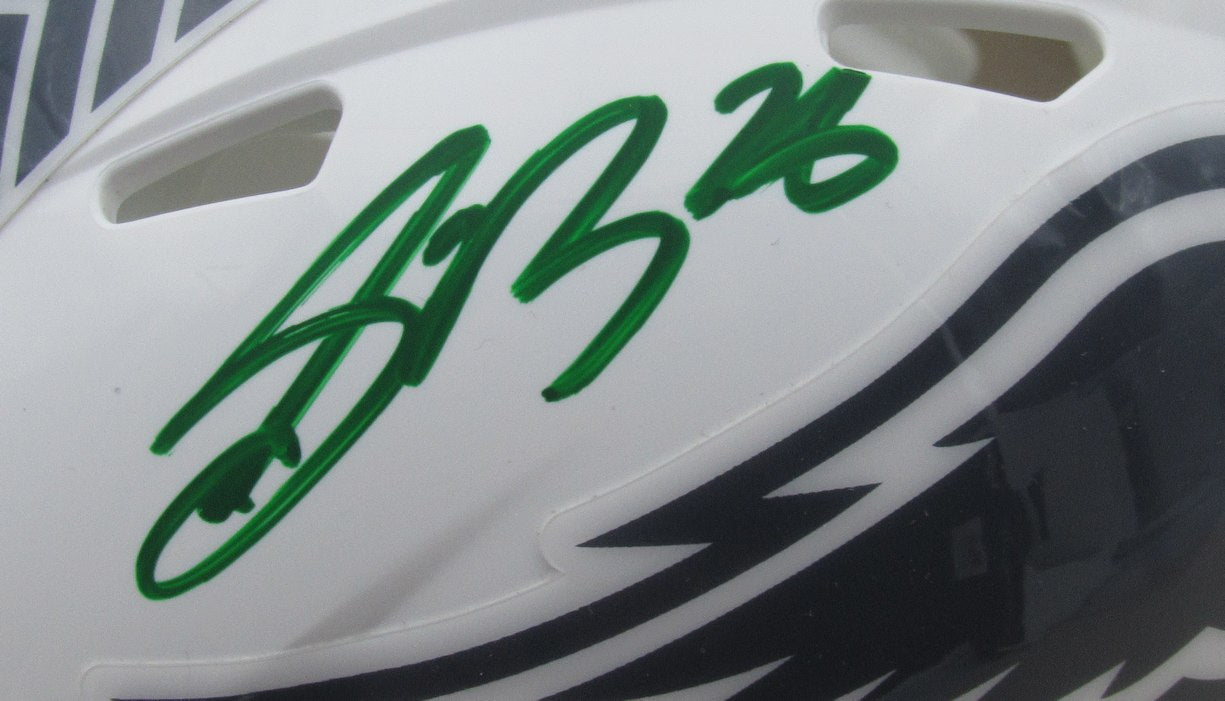 Saquon Barkley Signed/Auto Eagles Salute to Service Mini Helmet PSA/DNA 195208