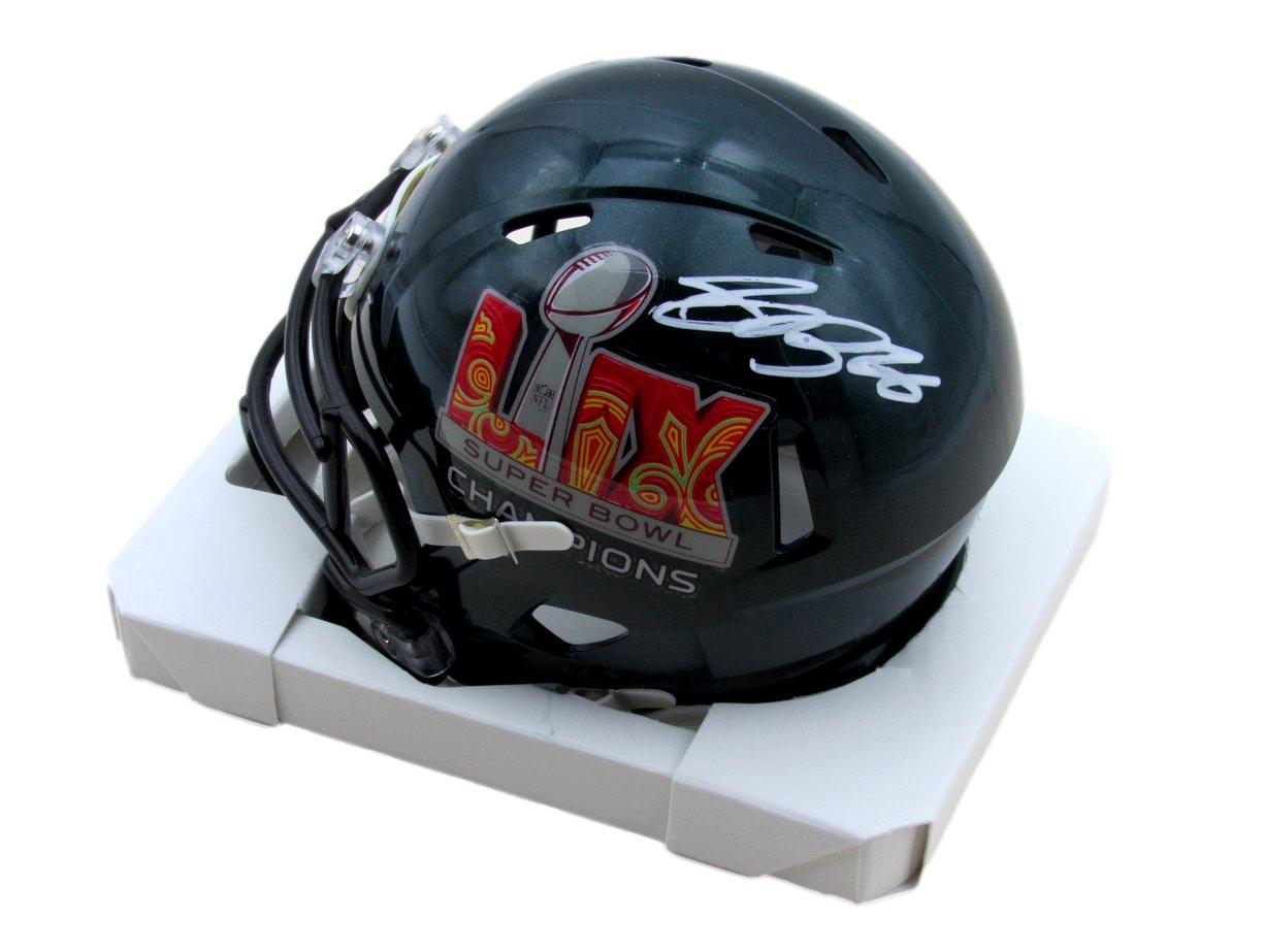 Saquon Barkley Signed/Auto Eagles Super Bowl 59 Champions Mini Helmet PSA 195210