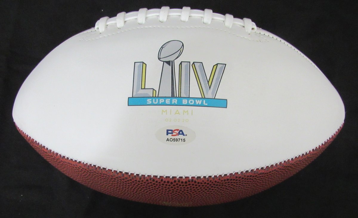 Patrick Mahomes Signed/Auto Chiefs Super Bowl LIV Logo Football PSA/DNA 194022