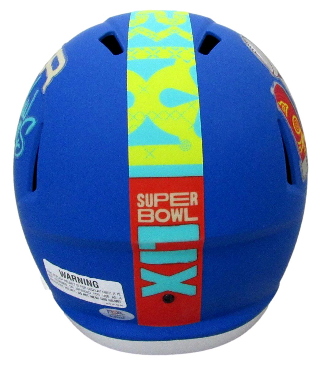 Saquon Barkley Signed Blue SB LIX Full Size Replica Helmet Eagles PSA 195222
