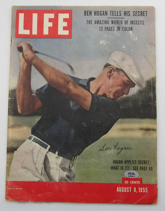 Ben Hogan Signed/Auto August 8, 1955 Life Magazine PGA Champ PSA/DNA 192812