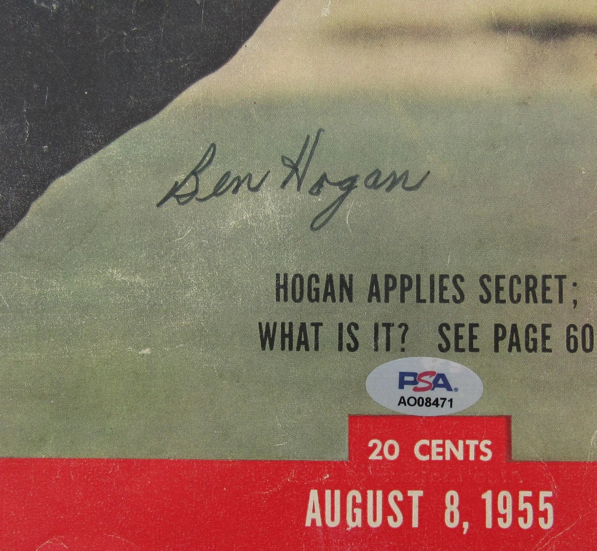 Ben Hogan Signed/Auto August 8, 1955 Life Magazine PGA Champ PSA/DNA 192812
