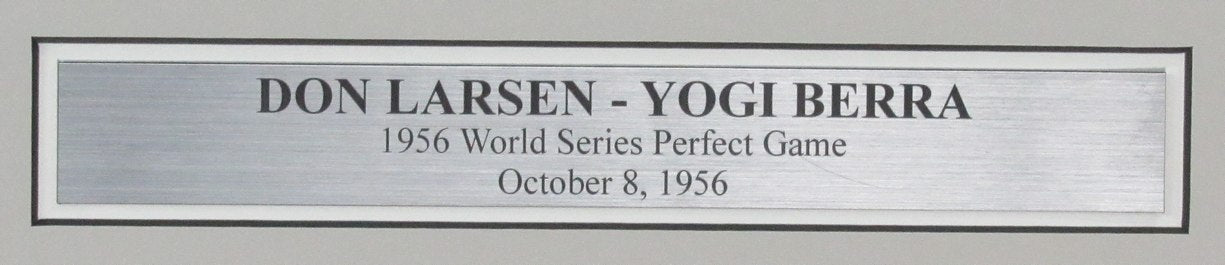 Don Larsen/Yogi Berra Dual-Signed 11x14 Photo Perfect Game PSA/DNA Framed 192816