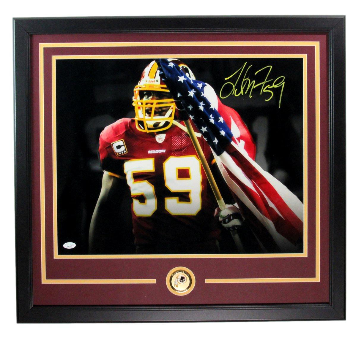 London Fletcher Signed/Autographed 16x20 Photo Redskins Framed JSA 192817