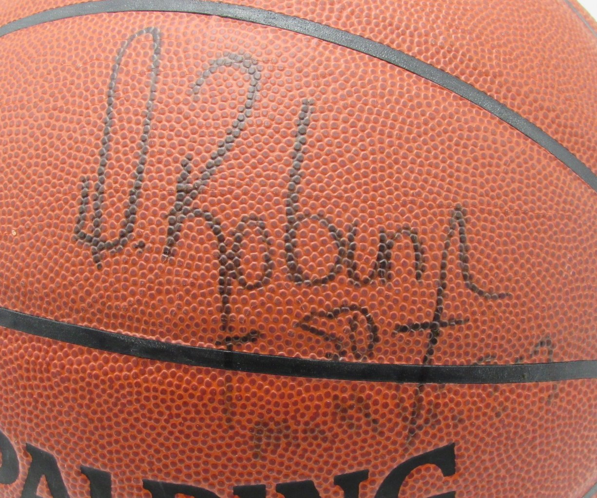 David Robinson HOF San Antonio Spurs Signed Spalding NBA Basketball PSA 195247