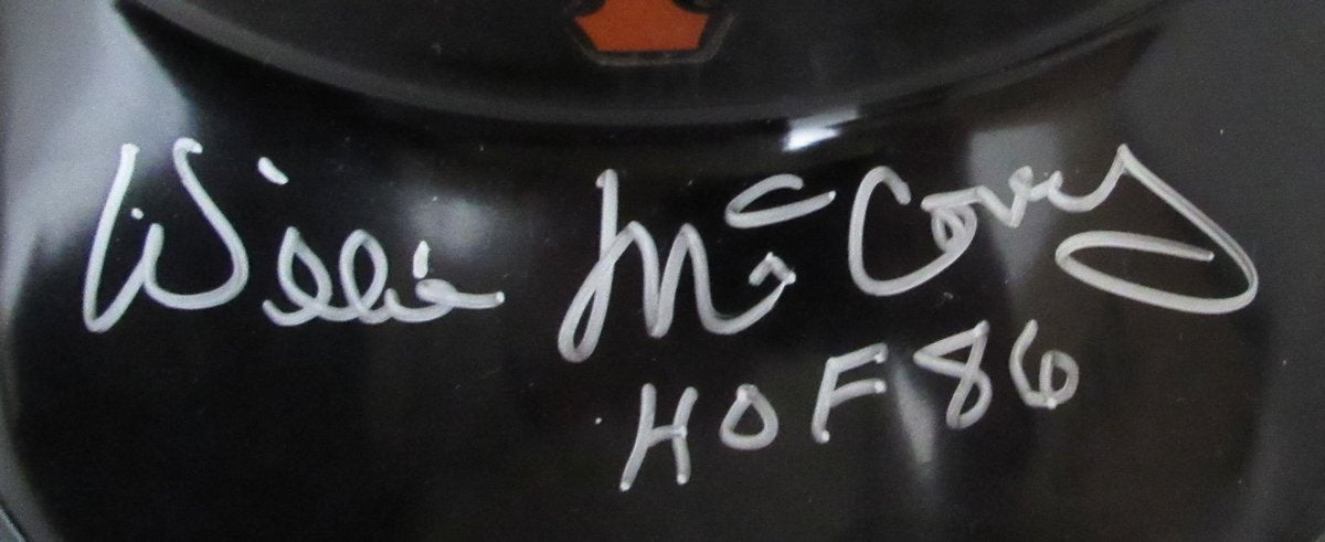 Willie McCovey HOF Signed/Insc Full Size Authentic Batting Helmet Giants PSA 831
