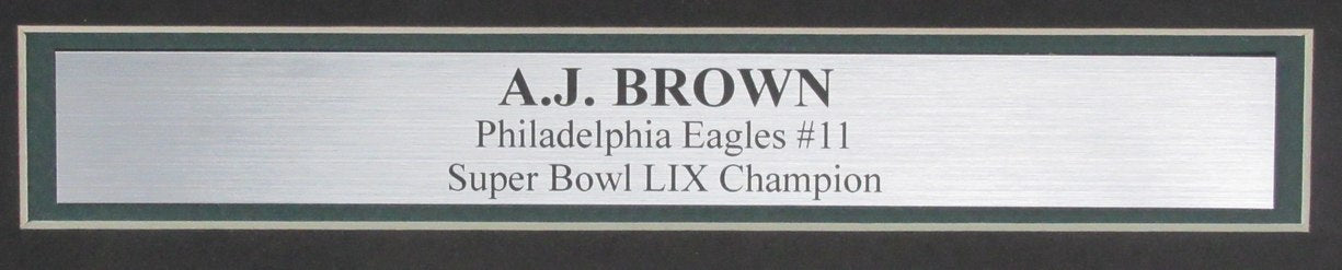 A.J. Brown Signed Philadelphia Eagles SB LIX 16x20 Photo Framed Beckett 192823