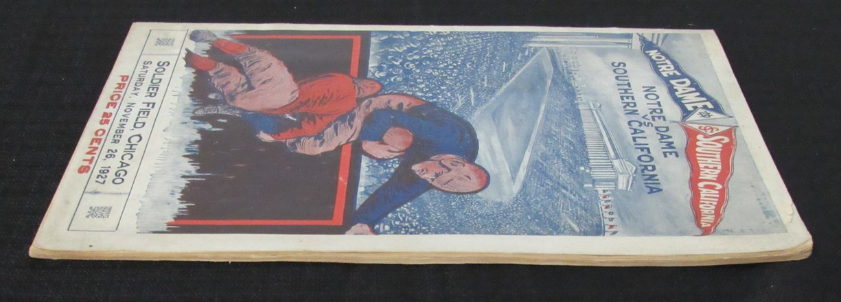 1927 Notre Dame vs. USC Football Game Program Knute Rockne Soldier Field 195256