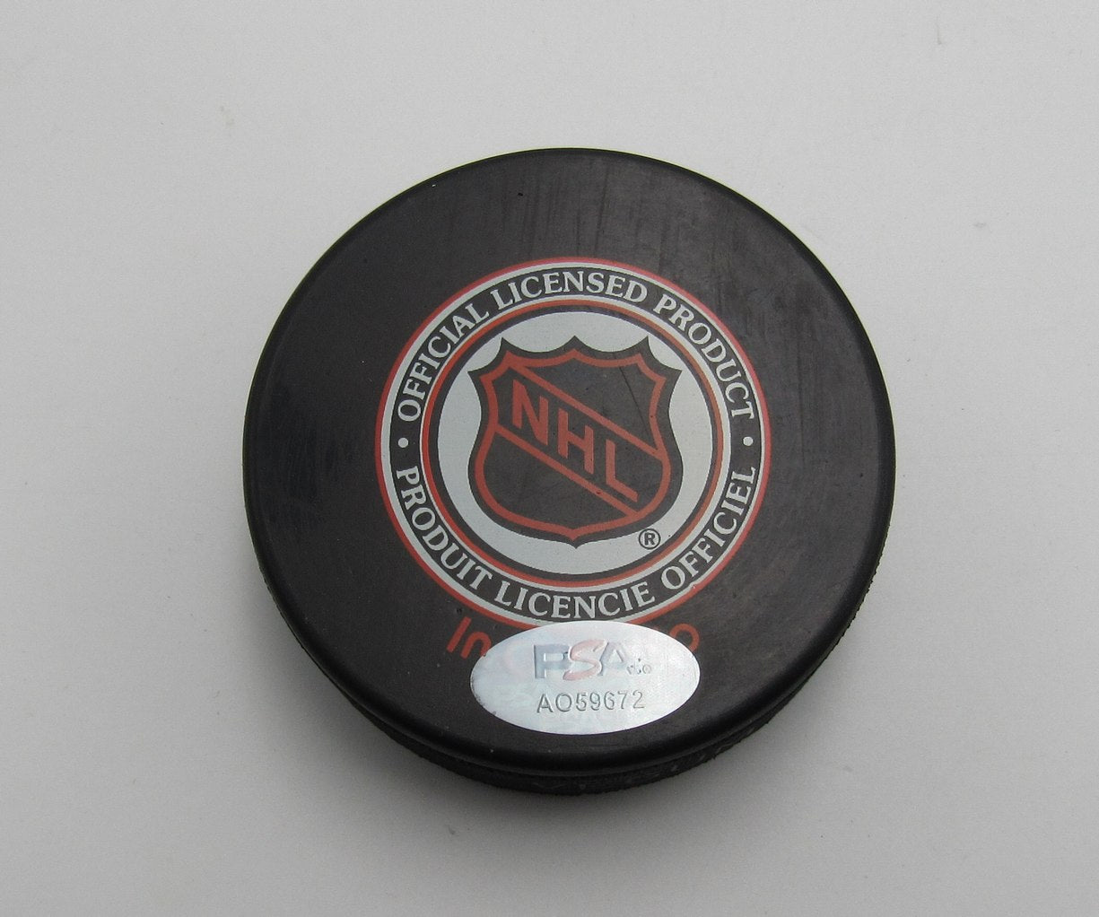 Ray Bourque HOF Signed Boston Bruins 75th Anniversary Hockey Puck PSA 193967